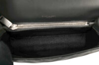 0961. Saint Laurent College Envelope Flap Grey Leather, Silver Hardware 11