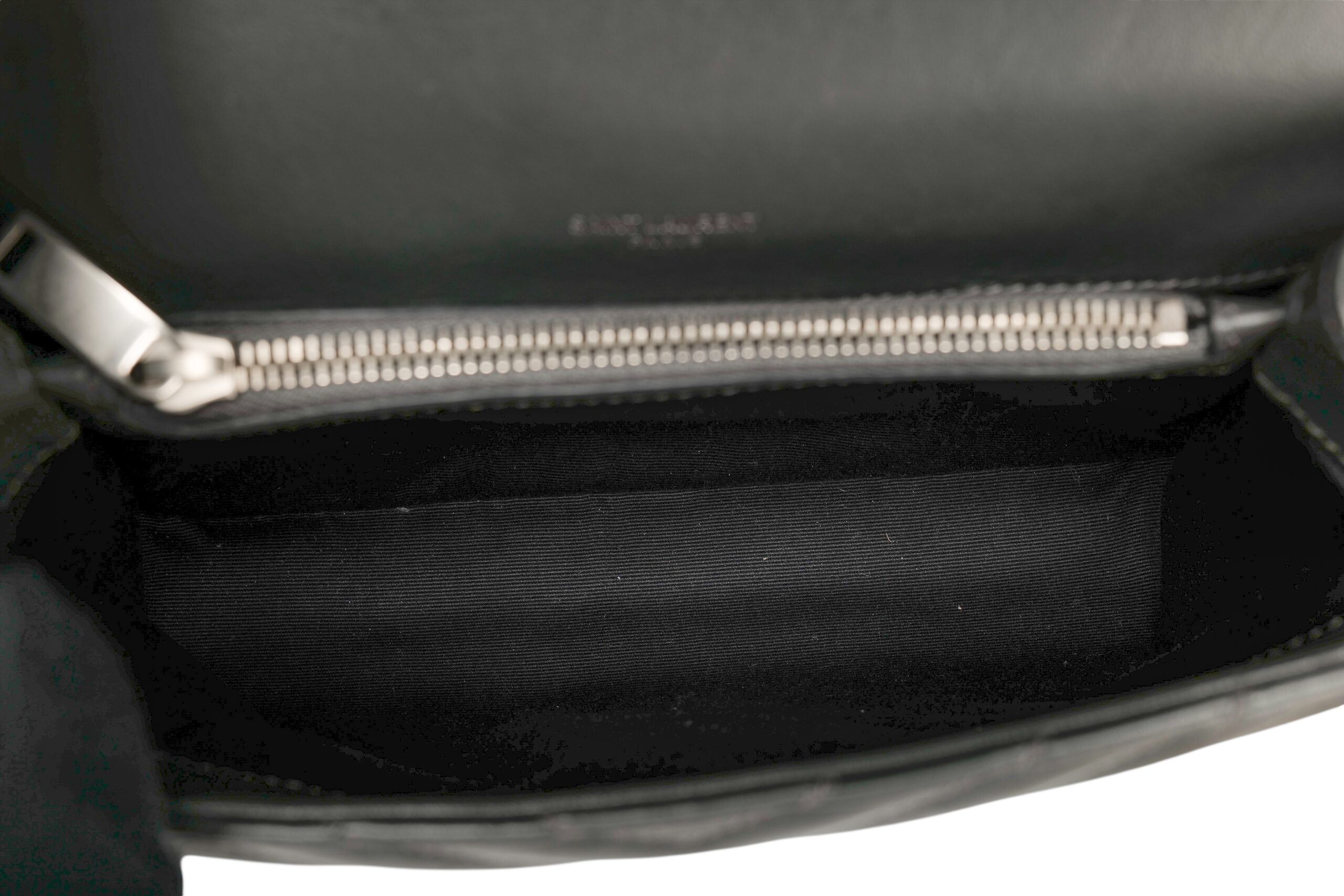 0961. Saint Laurent College Envelope Flap Grey Leather, Silver Hardware 11