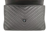 0961. Saint Laurent College Envelope Flap Grey Leather, Silver Hardware 9