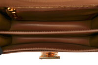 0962. Burberry Brown TB Monogram-Buckle leather Shoulder Bag, Gold Hardware11