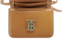 0962. Burberry Brown TB Monogram-Buckle leather Shoulder Bag, Gold Hardware7