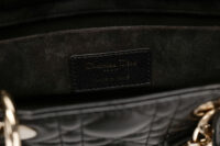 0963. Christian Dior Lady D-Joy Bag Black lambskin, Silver Hardware10