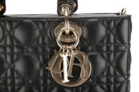 0963. Christian Dior Lady D-Joy Bag Black lambskin, Silver Hardware7