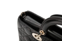 0963. Christian Dior Lady D-Joy Bag Black lambskin, Silver Hardware8
