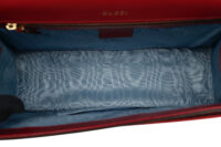 0966. Gucci GG Ring Suede Red, Gold Hardware14