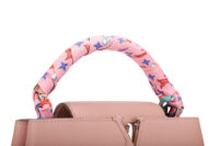 0969. Louis Vuitton Capucines MM Pink Bag, Silver Hardware10