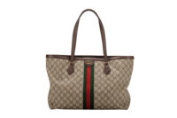 0971. Gucci Webstripe Ophidia Medium Tote, Gold Hardware1