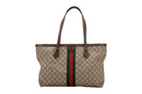 0971. Gucci Webstripe Ophidia Medium Tote, Gold Hardware3