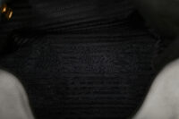 0972. Prada Vitello Daino Tote Black Hobo, Gold Hardware11