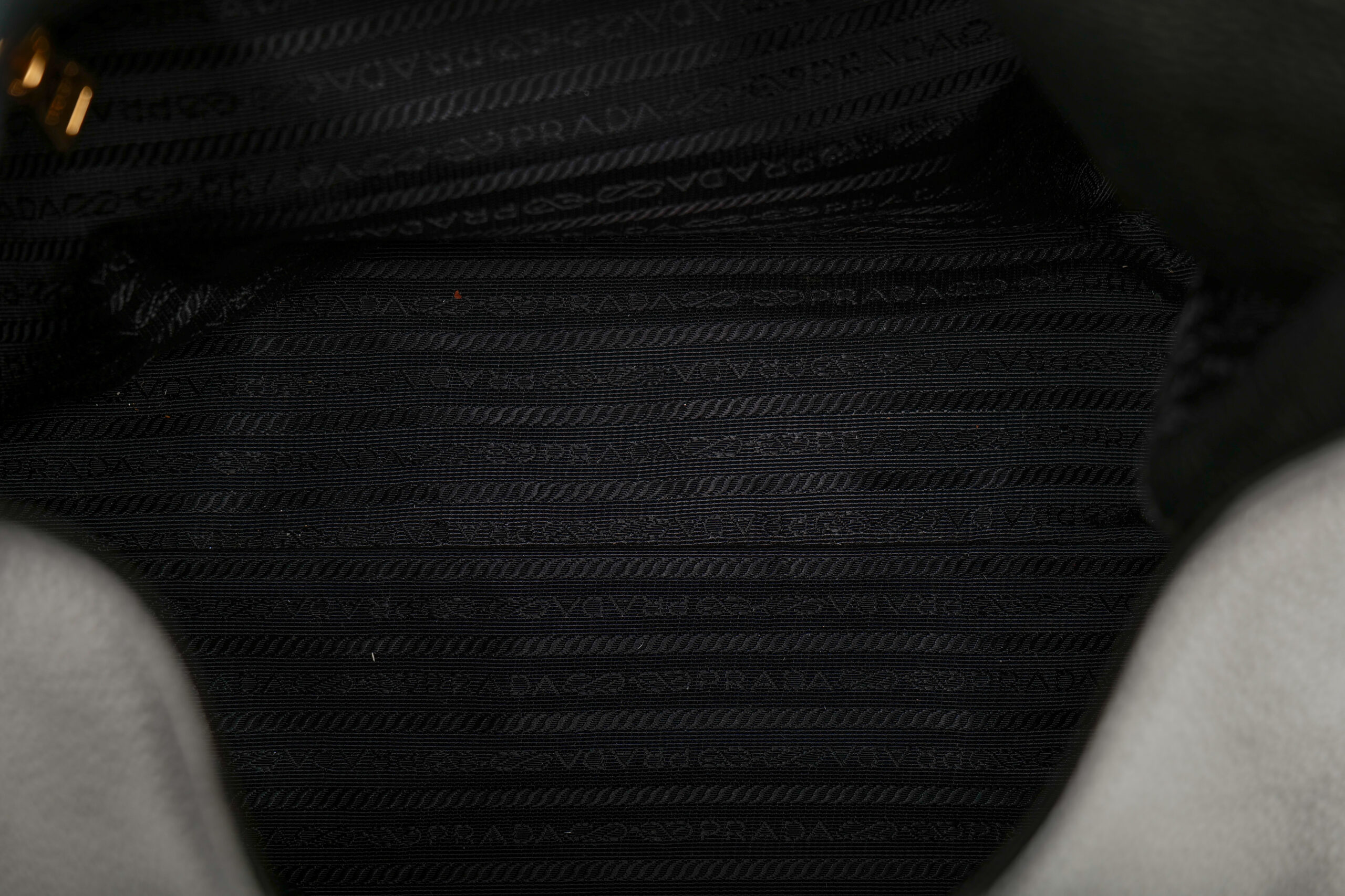 0972. Prada Vitello Daino Tote Black Hobo, Gold Hardware11