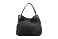 0972. Prada Vitello Daino Tote Black Hobo, Gold Hardware2