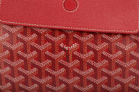 0973. Goyard Rouette PM Red, Silver Hardware 1