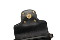 0975. Valentino Black Leather Crossbody Phone Case, Gold Hardware11