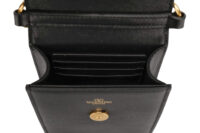 0975. Valentino Black Leather Crossbody Phone Case, Gold Hardware12