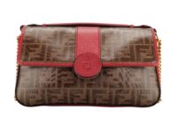0976 Fendi DoubleF Zucca Red leather 1