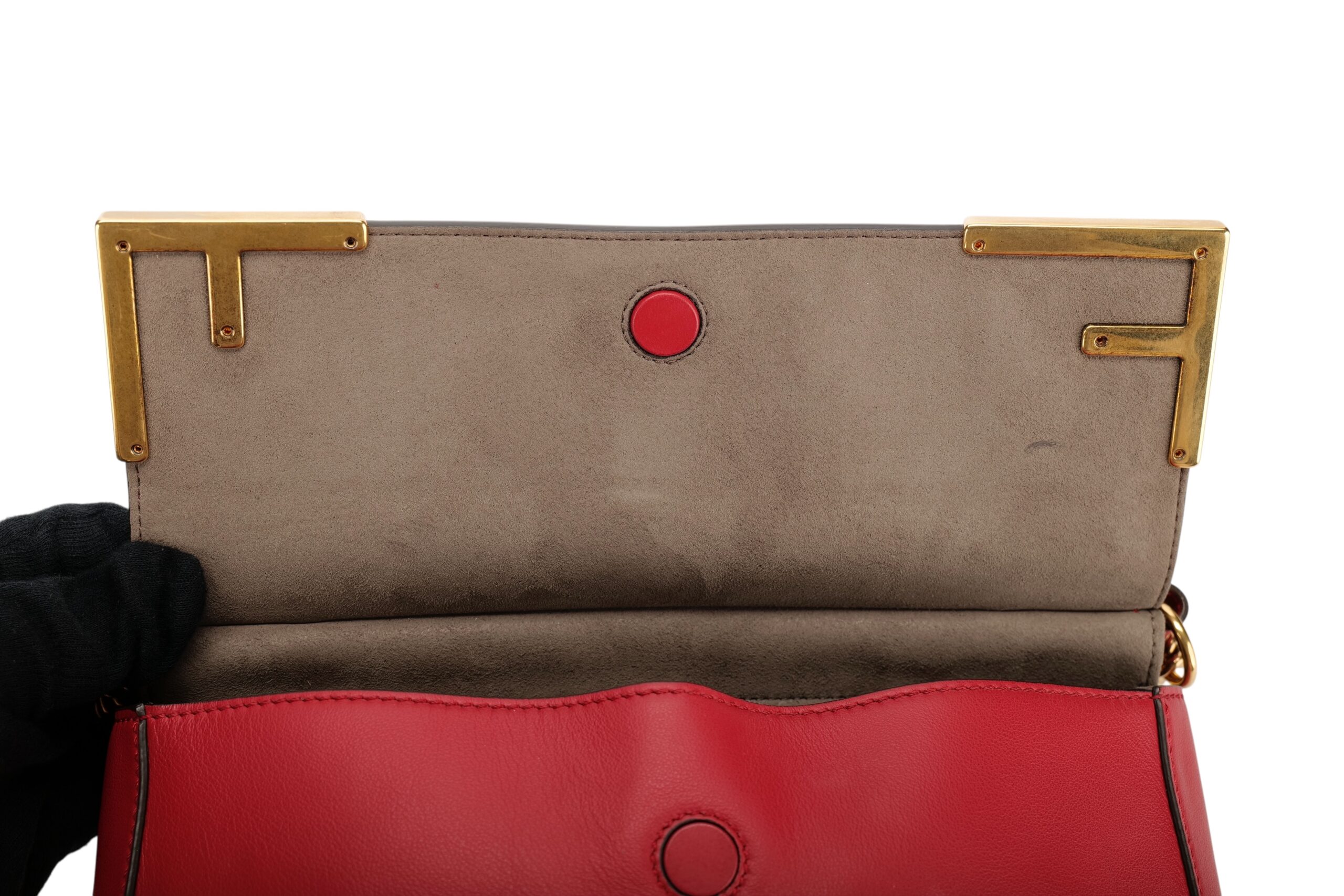 0976 Fendi DoubleF Zucca Red leather 15