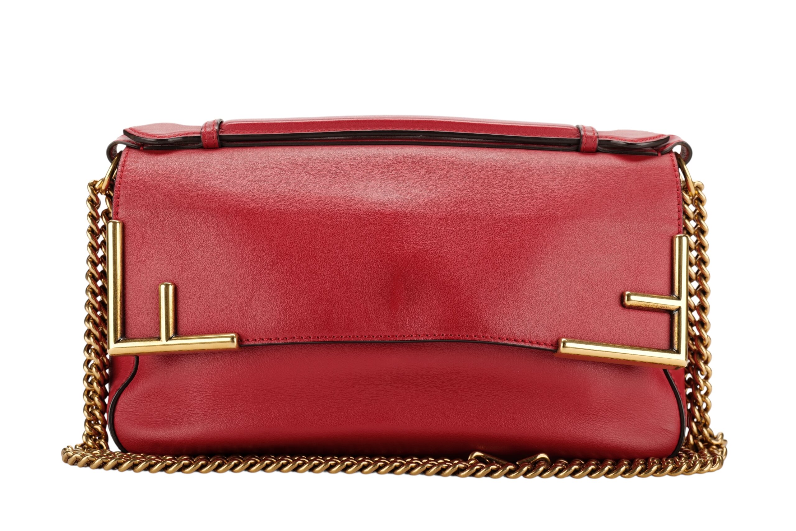 0976 Fendi DoubleF Zucca Red leather 5
