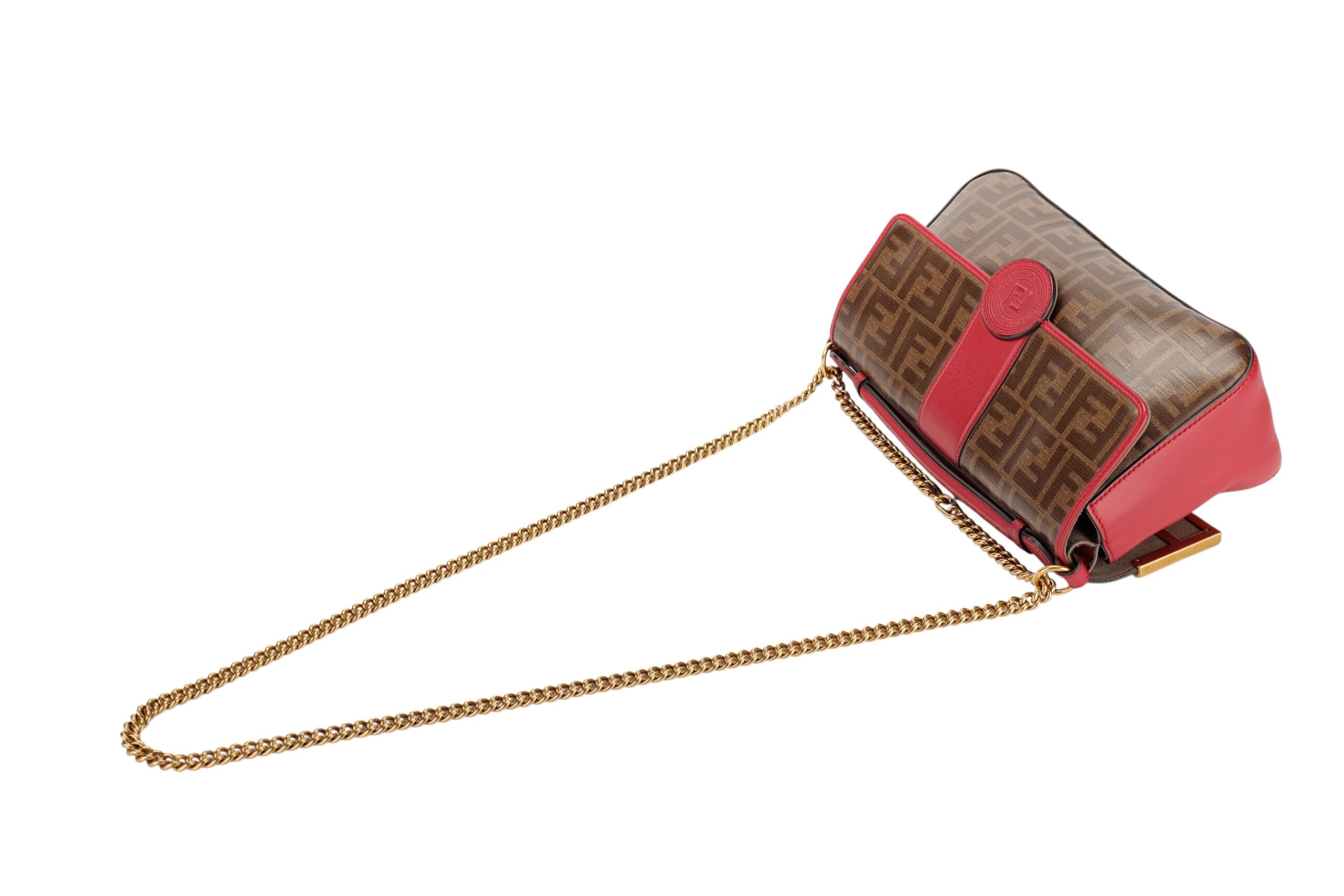 0976 Fendi DoubleF Zucca Red leather 7