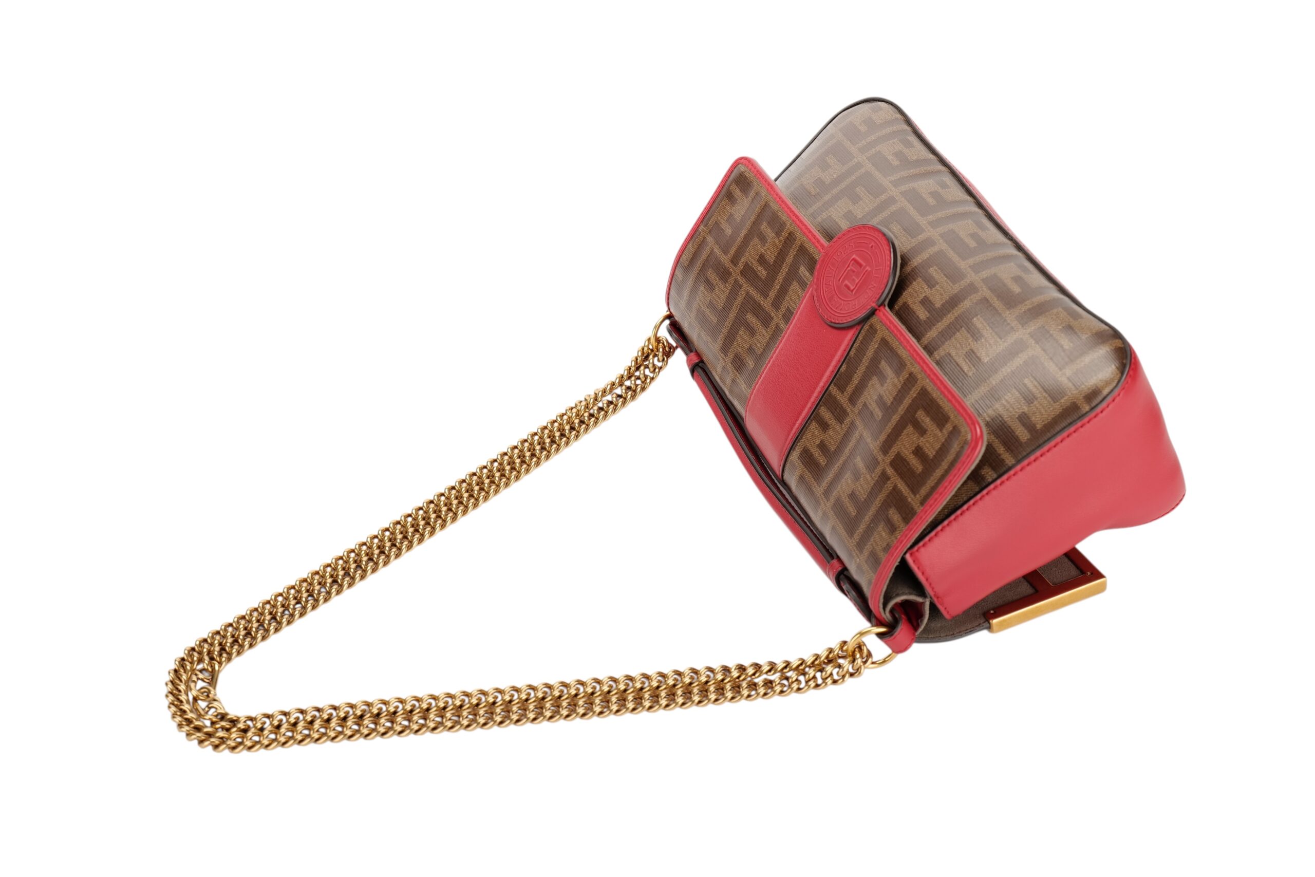 0976 Fendi DoubleF Zucca Red leather 8