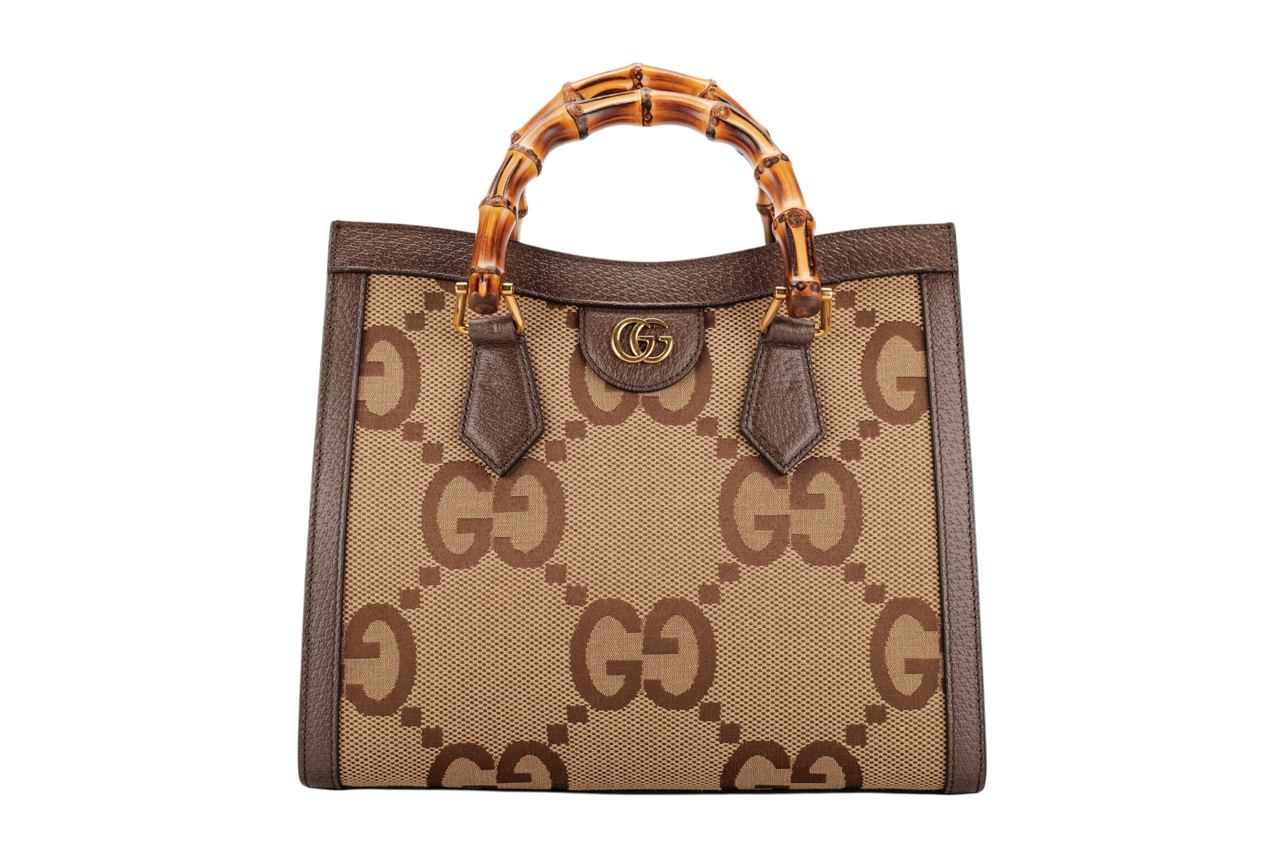 0978. Gucci Diana Bamboo Small Brown Tote1