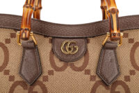 0978. Gucci Diana Bamboo Small Brown Tote7