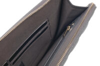 0979. Chanel Classic Grey Caviar Quilted Leather Clutch, Gold Hardware7