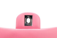 0980. Chanel Mini Square Classic Flap Pink Lambskin Leather, Silver Hardware14