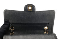 0982. Chanel Classic Medium Double Flap Black Caviar Leather, Gold Hardware13