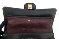 0982. Chanel Classic Medium Double Flap Black Caviar Leather, Gold Hardware15