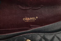 0982. Chanel Classic Medium Double Flap Black Caviar Leather, Gold Hardware16