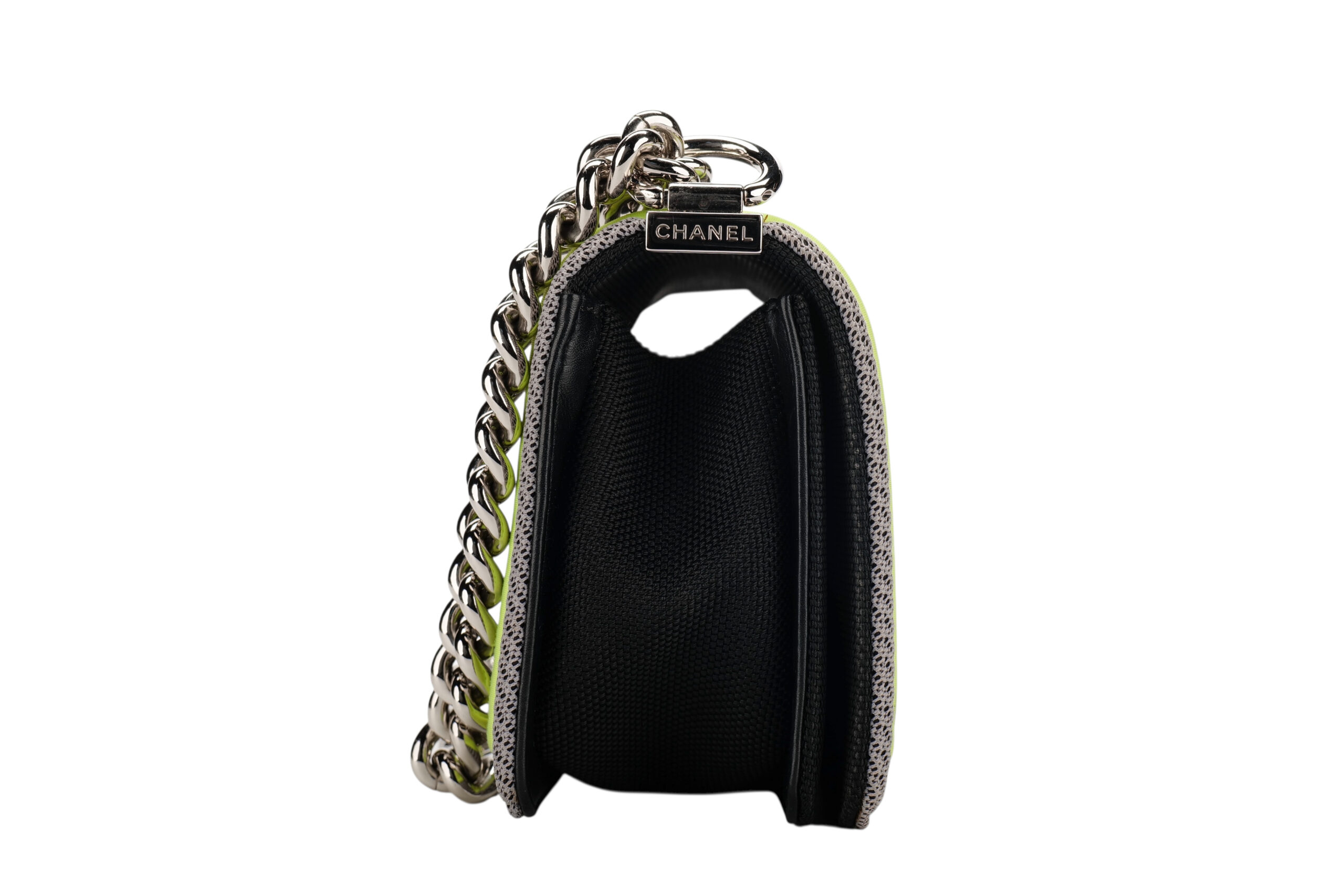 0983. Chanel 2016 Small Fluo Boy Shoulder bag, Silver Hardware3