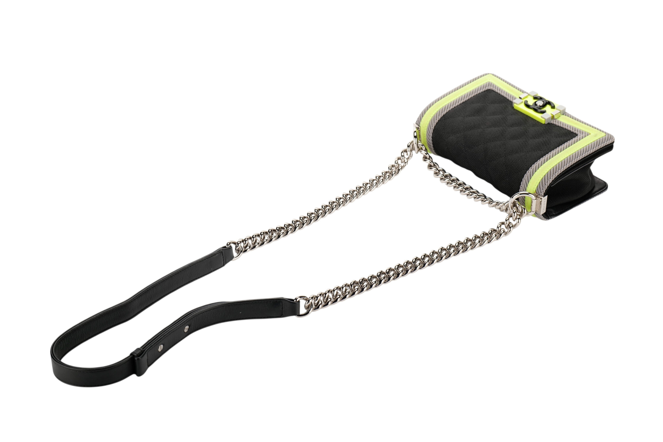 0983. Chanel 2016 Small Fluo Boy Shoulder bag, Silver Hardware7