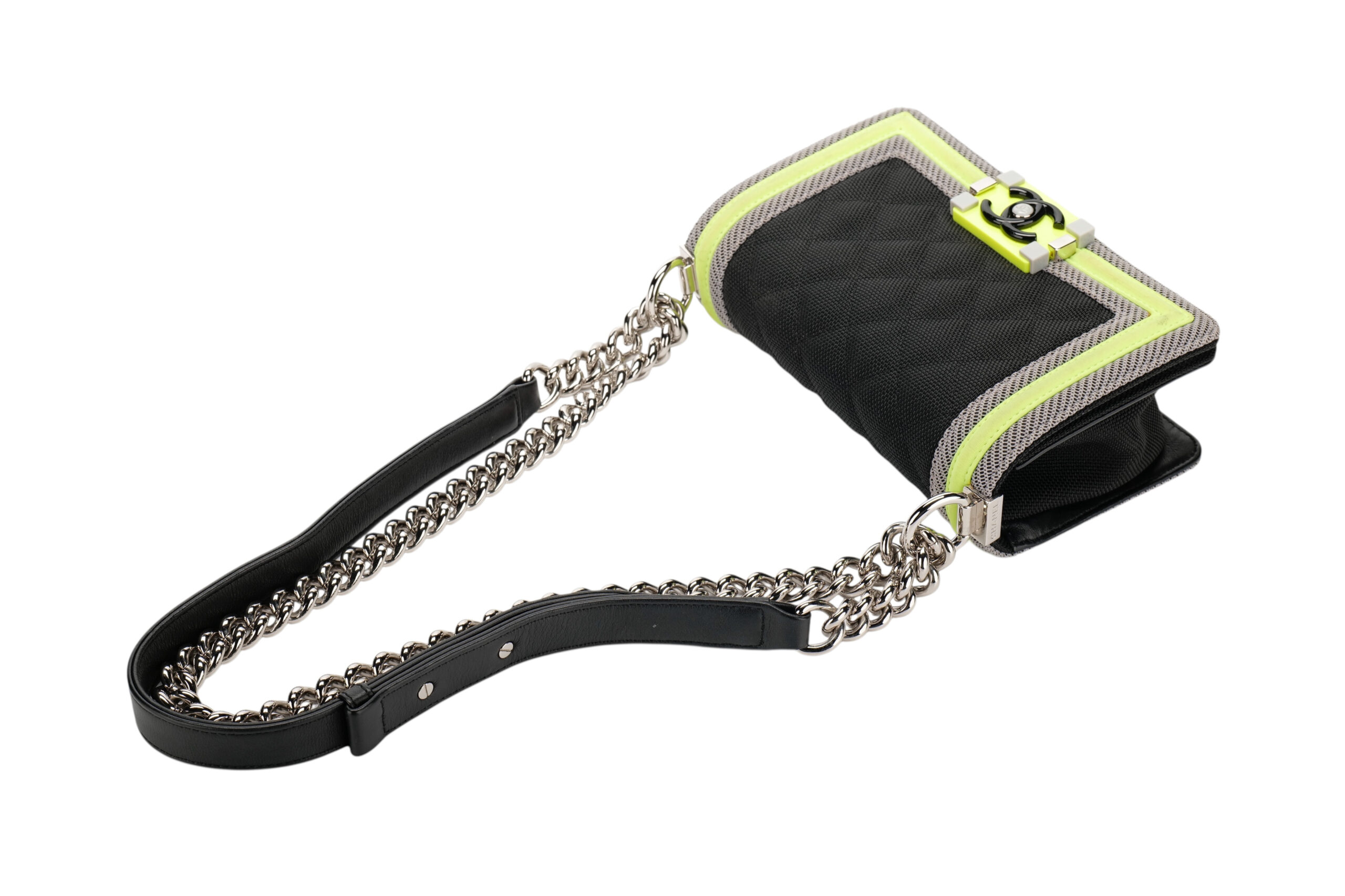 0983. Chanel 2016 Small Fluo Boy Shoulder bag, Silver Hardware8