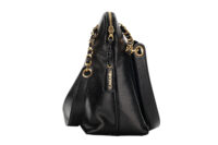 0984. Chanel Vintage Black Caviar Front Pocket chain bag, Gold hardware12