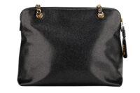 0984. Chanel Vintage Black Caviar Front Pocket chain bag, Gold hardware3