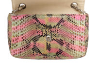 0985. Chanel Vintage Python Multicolour Mini Flap, Silver hardware7