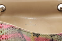 0985. Chanel Vintage Python Multicolour Mini Flap, Silver hardware9