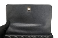 0987. Chanel Coco Handle Quilted Black Caviar Leather Flap Bag Gold Hardware10
