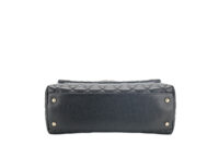 0987. Chanel Coco Handle Quilted Black Caviar Leather Flap Bag Gold Hardware5