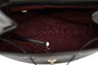 0989. Chanel Coco Chevron Black Leather Backpack, Gold Hardware14