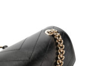 0989. Chanel Coco Chevron Black Leather Backpack, Gold Hardware7