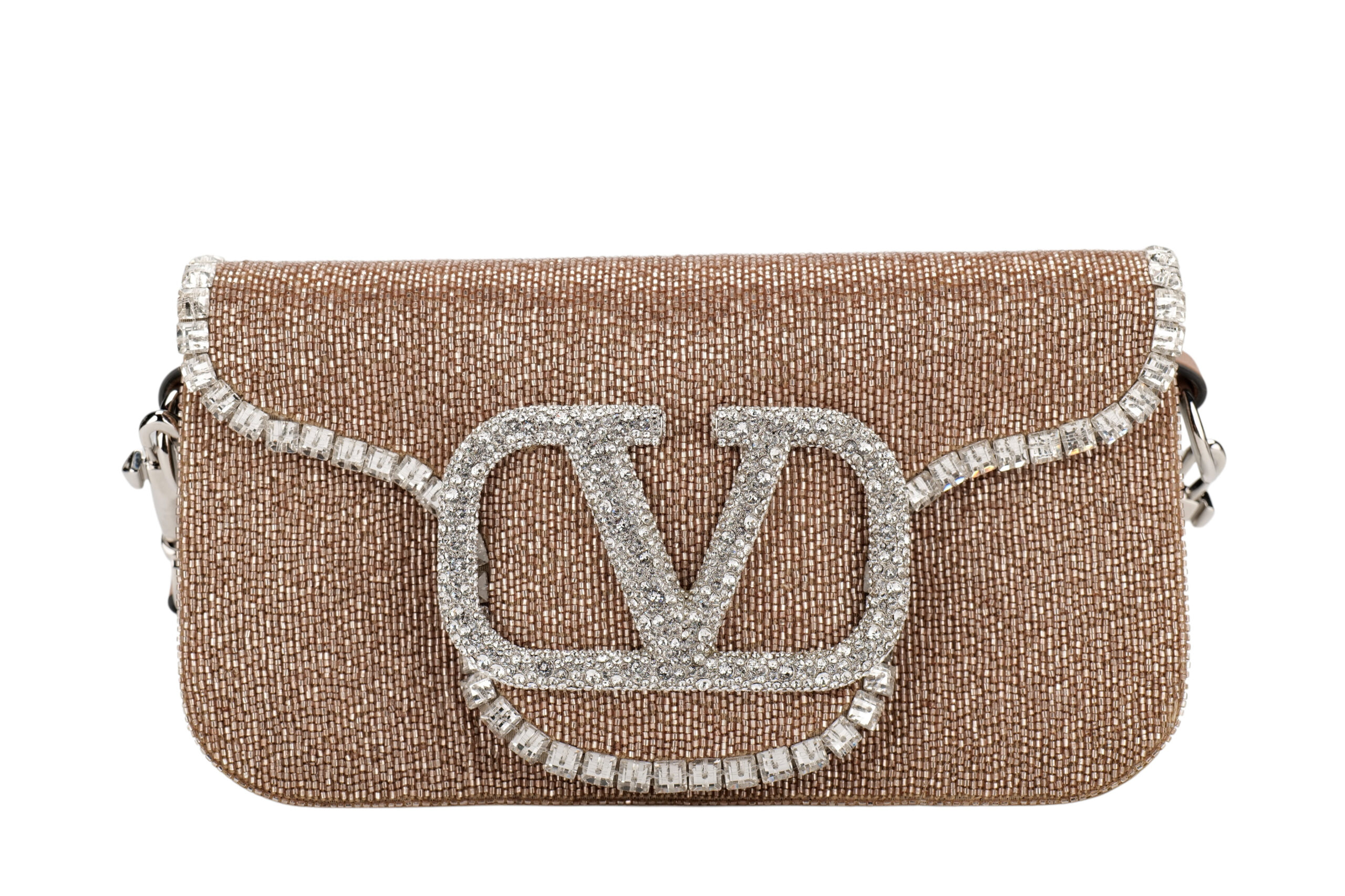 974 Valentino Garavani Small embroidered loc should bag,Silver Hardware 1
