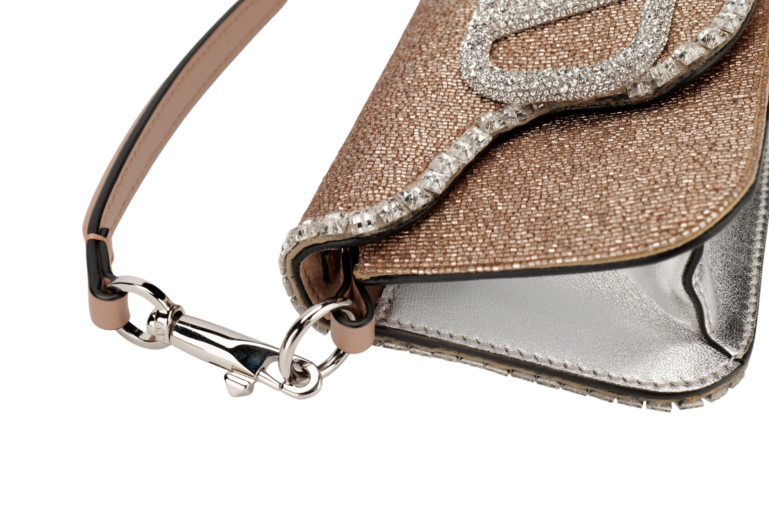 974 Valentino Garavani Small embroidered loc should bag,Silver Hardware 12