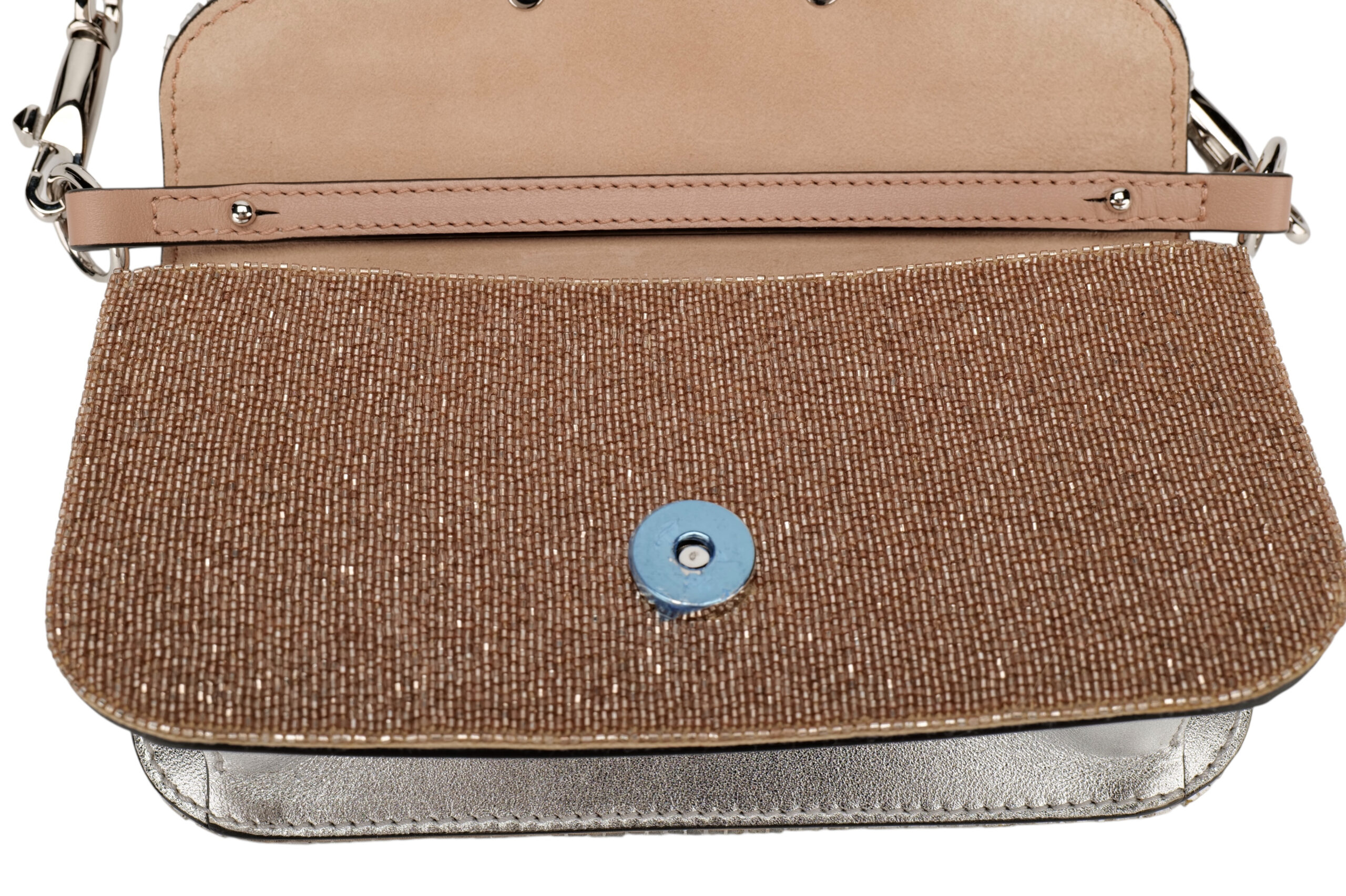 974 Valentino Garavani Small embroidered loc should bag,Silver Hardware 8