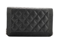 988 Chanel Boy Wallet on Chain Black Caviar, Ruthenium hardware-4