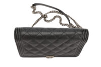 988 Chanel Boy Wallet on Chain Black Caviar, Ruthenium hardware-8