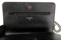 988 Chanel Boy Wallet on Chain Black Caviar, Ruthenium hardware-9