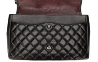 990 Chanel Maxi Flap Black lambskin, silver hardware1-13