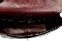 990 Chanel Maxi Flap Black lambskin, silver hardware1-15