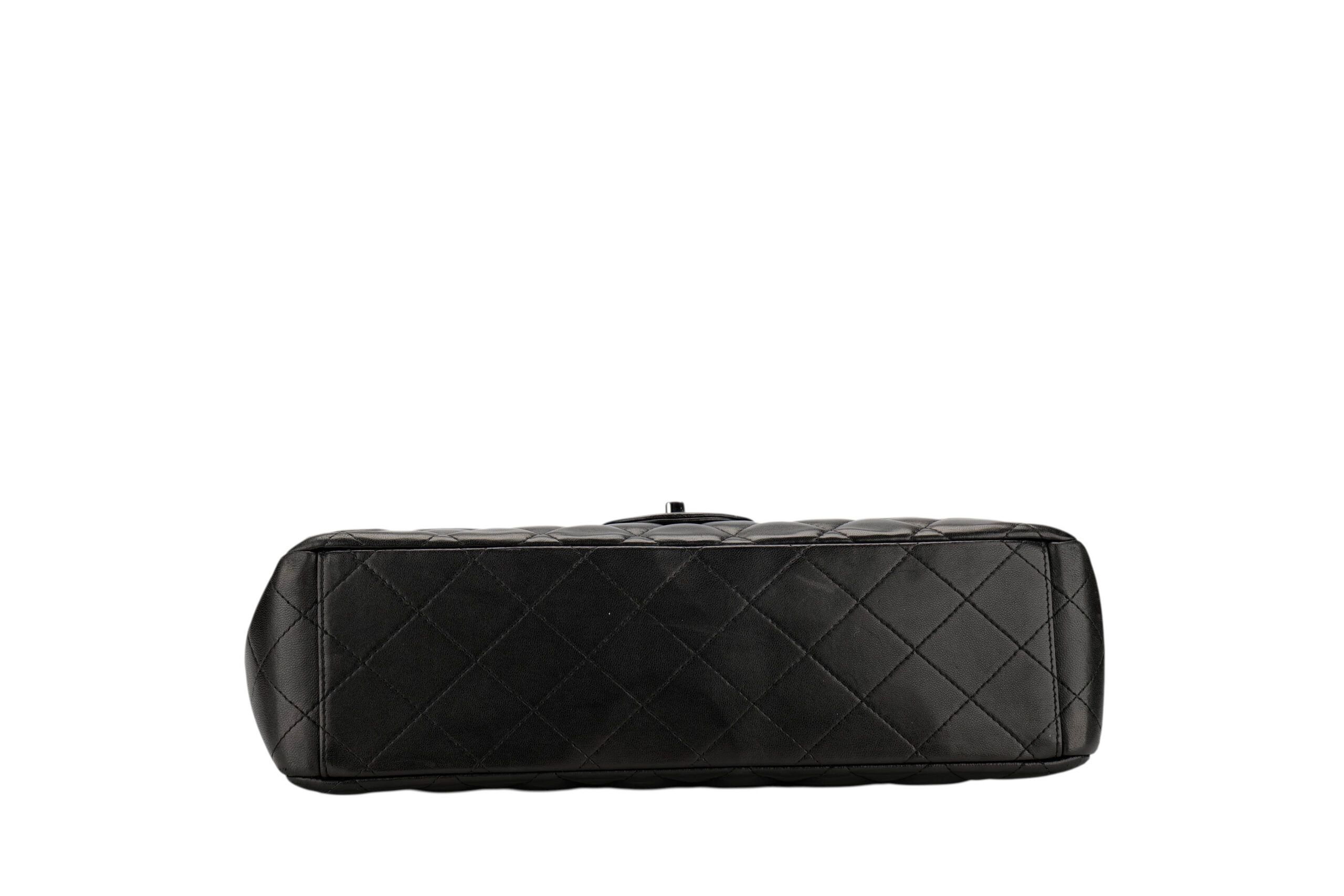 990 Chanel Maxi Flap Black lambskin, silver hardware1-6